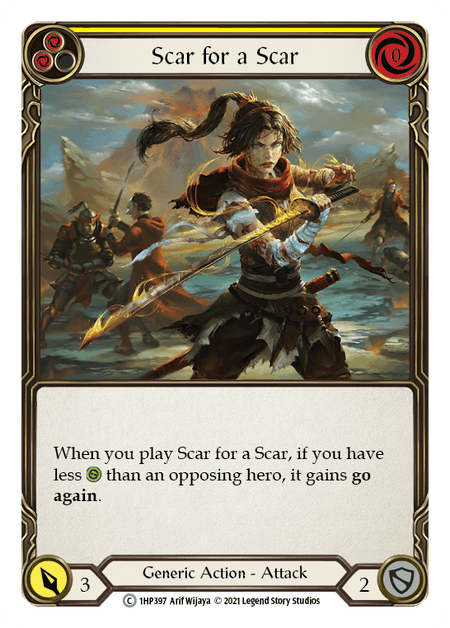 Scar for a Scar (Yellow) — History Pack Vol.1 Flesh and Blood card by Arif Wijaya