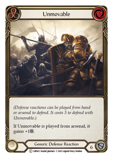 Unmovable (Yellow) — History Pack Vol.1 Flesh and Blood card by Daniel Jiménez