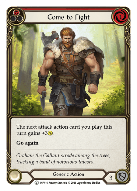 Come to Fight (Red) — History Pack Vol.1 Flesh and Blood card by Andrey Savchuk