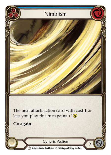 Nimblism (Blue) — History Pack Vol.1 Flesh and Blood card by Fedor Barkhatov