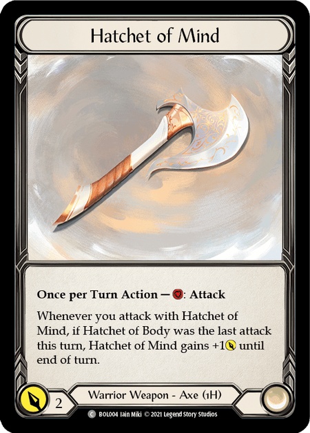 Hatchet of Mind — Flesh and Blood card
