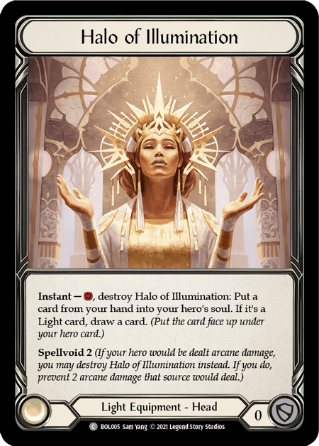 Halo of Illumination — Blitz Deck: Monarch - Boltyn Flesh and Blood card by Sam Yang