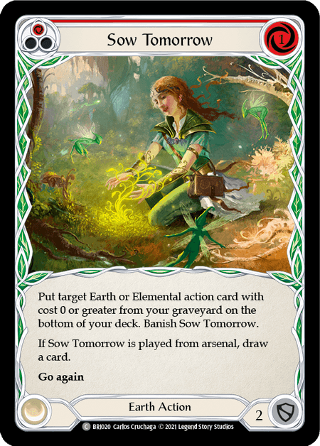 Sow Tomorrow (Red) — Blitz Deck: Tales of Aria - Briar Flesh and Blood card by Carlos Cruchaga