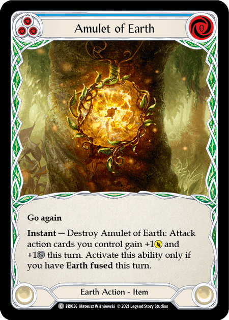 Amulet of Earth — Tales of Aria Flesh and Blood card by Mateusz Wisniewski
