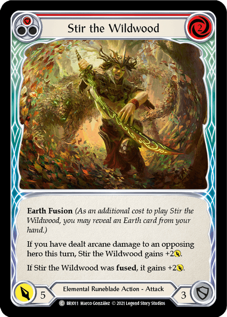 Stir the Wildwood (Red) — Blitz Deck: Tales of Aria - Briar Flesh and Blood card by Marco Gonzalez