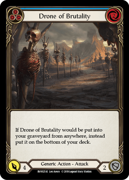 Drone of Brutality (Blue) — Flesh and Blood card