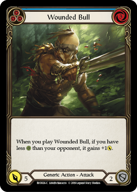 Wounded Bull — BVO Flesh and Blood card by Adolfo Navarro