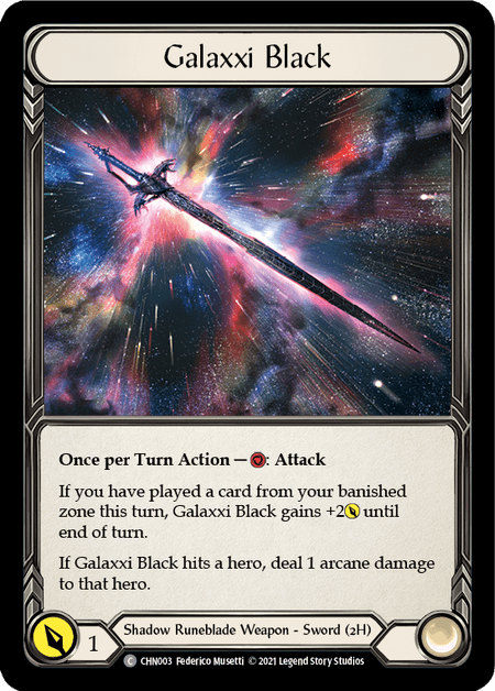 Galaxxi Black — Blitz Deck: Monarch - Chane Flesh and Blood card by Federico Musetti