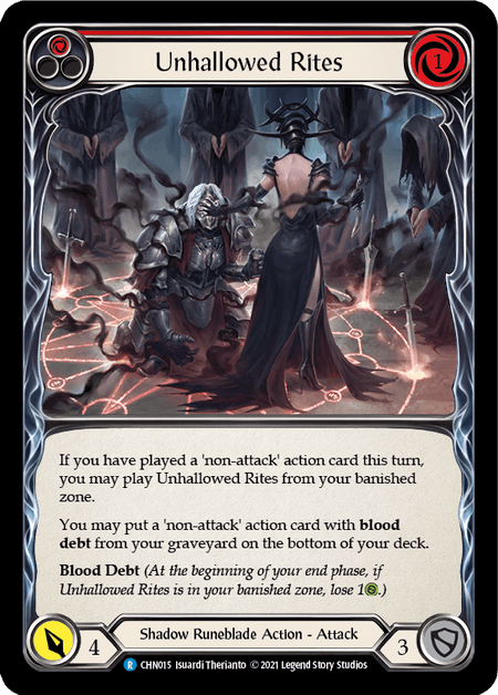 Unhallowed Rites (Red) — Blitz Deck: Monarch - Chane Flesh and Blood card by Isordi Therianfo