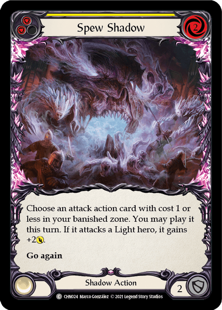 Spew Shadow (Yellow) — Blitz Deck: Monarch - Chane Flesh and Blood card by Marco Gonzalez
