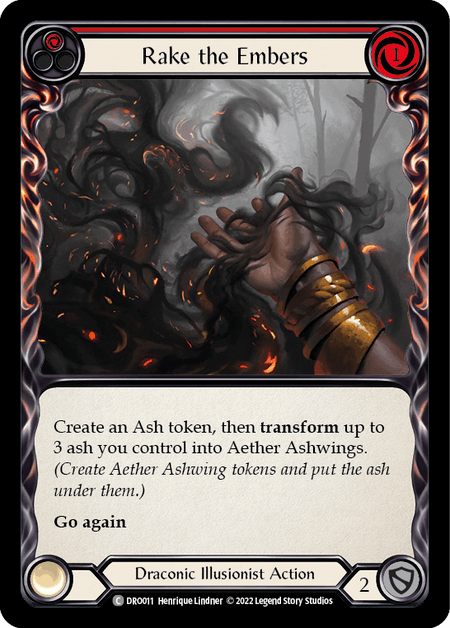 Rake the Embers — Blitz Deck: Uprising - Dromai Flesh and Blood card by Henrique Lindner