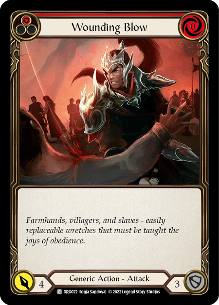 Wounding Blow — Blitz Deck: Uprising - Dromai Flesh and Blood card by Sonia Sandoval