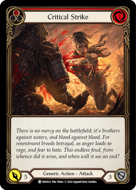 Critical Strike — Blitz Deck: Uprising - Dromai Flesh and Blood card by Phu Thieu