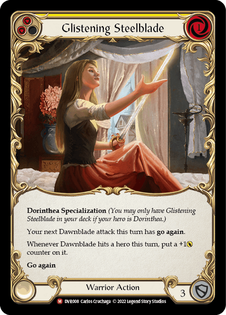 Glistening Steelblade — Flesh and Blood card