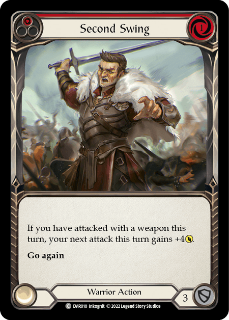 Second Swing — Classic Battles: Rhinar vs Dorinthea Flesh and Blood card by Inkognit