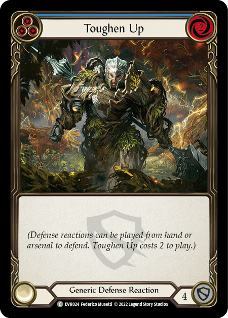 Toughen Up — Classic Battles: Rhinar vs Dorinthea Flesh and Blood card by Federico Musetti