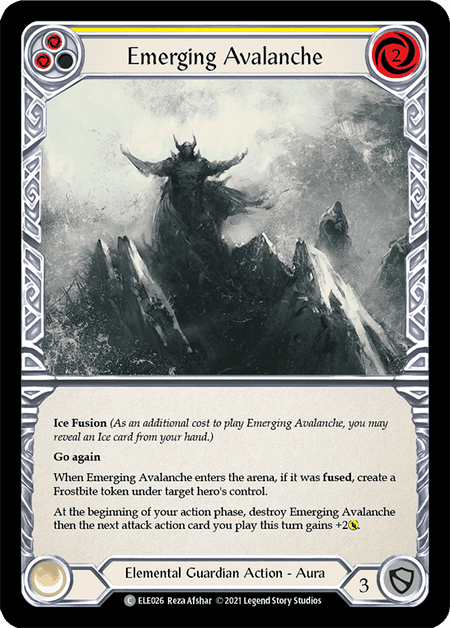 Emerging Avalanche (Yellow) — Tales of Aria Flesh and Blood card by Reza Afshar