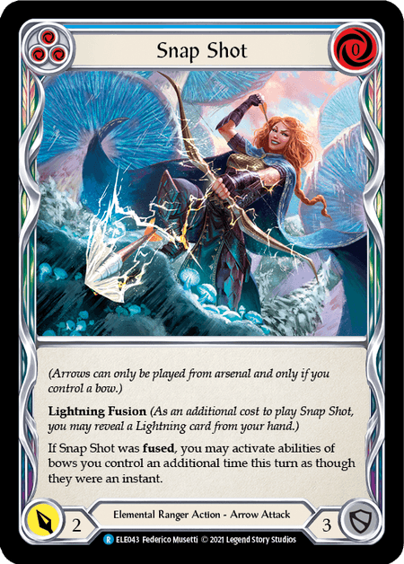 Snap Shot (Blue) — Tales of Aria Flesh and Blood card by Federico Musetti
