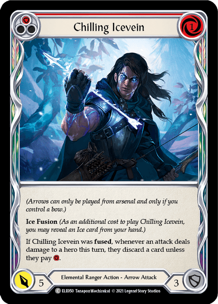 Chilling Icevein (Red) — Tales of Aria Flesh and Blood card by Tanapon Wachirakul