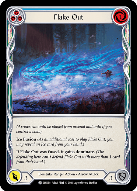 Flake Out (Blue) — Tales of Aria Flesh and Blood card by Faizal Fikri