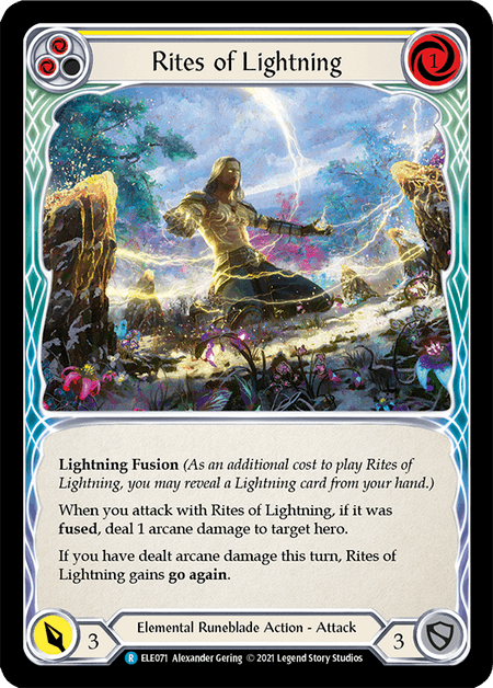 Rites of Lightning (Yellow) — Tales of Aria Flesh and Blood card by Alexander Gering