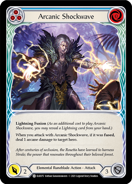 Arcanic Shockwave (Blue) — Tales of Aria Flesh and Blood card by Vathan Suwannaworn