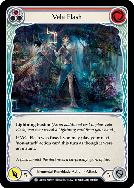 Vela Flash (Red) — Tales of Aria Flesh and Blood card by Othon Nikolaidis