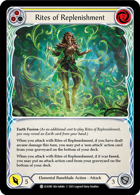 Rites of Replenishment (Yellow) — Tales of Aria Flesh and Blood card by Rio Sabda