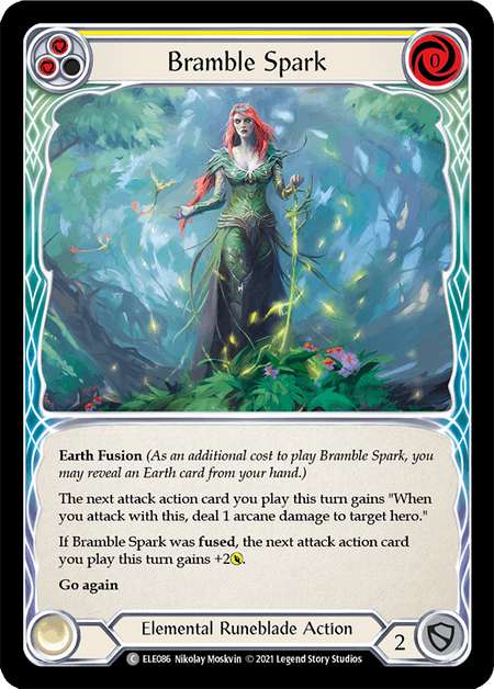 Bramble Spark (Yellow) — Tales of Aria Flesh and Blood card by Nikolay Moskvin