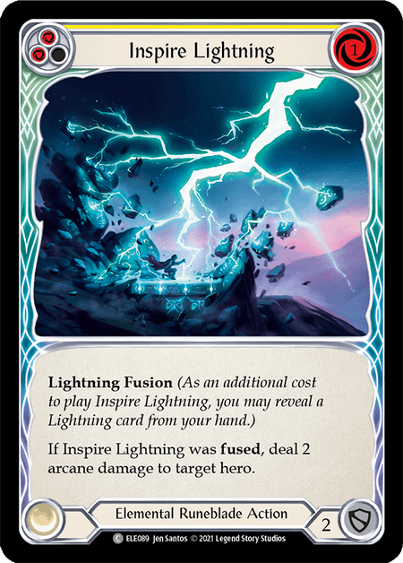 Inspire Lightning (Yellow) — Tales of Aria Flesh and Blood card by Jen Santos