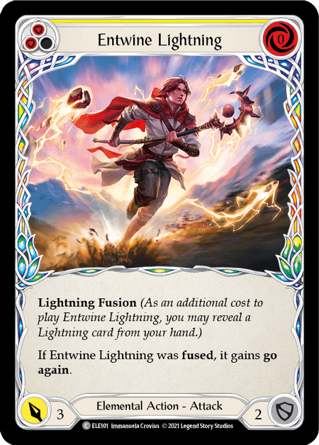 Entwine Lightning (Yellow) — Tales of Aria Flesh and Blood card by Immanuela Crovius