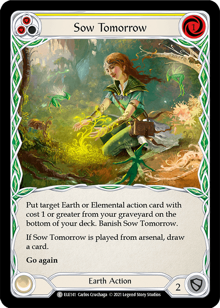 Sow Tomorrow (Yellow) — Tales of Aria Flesh and Blood card by Carlos Cruchaga