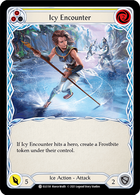 Icy Encounter (Yellow) — Tales of Aria Flesh and Blood card by Marco Wulfr