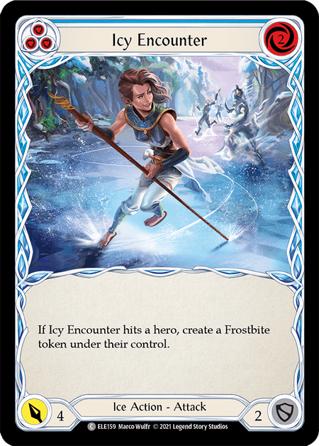 Icy Encounter (Blue) — Tales of Aria Flesh and Blood card by Marco Wulfr