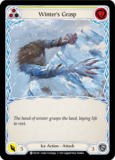 Winter's Grasp (Yellow) — Tales of Aria Flesh and Blood card by Carlos Cruchaga