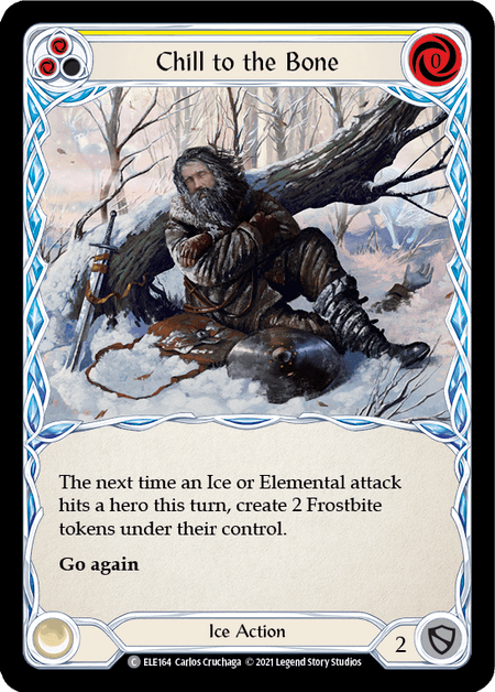 Chill to the Bone (Yellow) — Tales of Aria Flesh and Blood card by Carlos Cruchaga