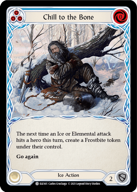 Chill to the Bone (Blue) — Tales of Aria Flesh and Blood card by Carlos Cruchaga