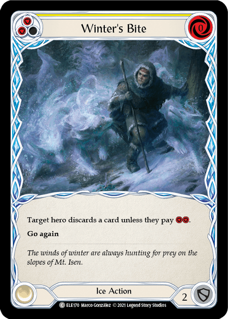 Winter's Bite (Yellow) — Tales of Aria Flesh and Blood card by Marco González
