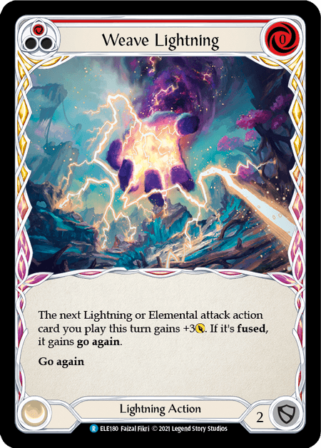 Weave Lightning (Red) — Tales of Aria Flesh and Blood card by Faizal Fikri