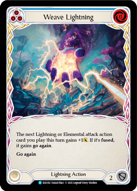 Weave Lightning (Blue) — Tales of Aria Flesh and Blood card by Faizal Fikri