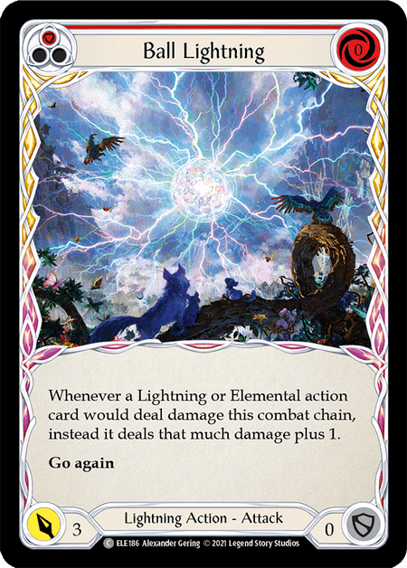 Ball Lightning (Red) — Tales of Aria Flesh and Blood card by Alexander Gering