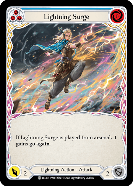 Lightning Surge (Blue) — Tales of Aria Flesh and Blood card by Phu Thieu