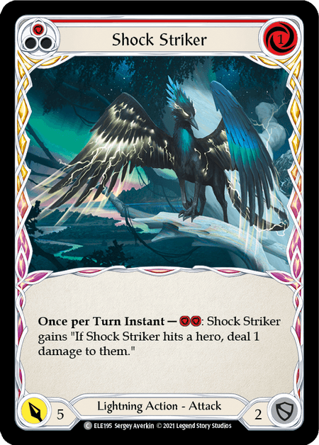 Shock Striker (Red) — Tales of Aria Flesh and Blood card by Sergey Averkin