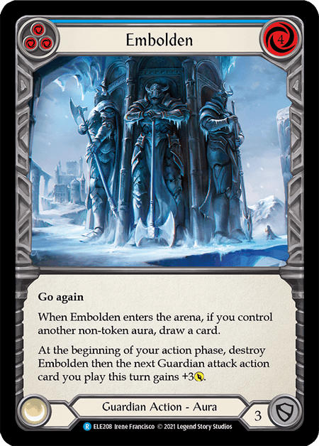 Embolden (Blue) — Tales of Aria Flesh and Blood card by Irene Francisco