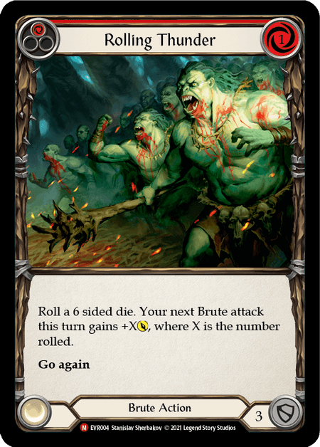 Rolling Thunder — Everfest Flesh and Blood card by Stanislav Sherbakov