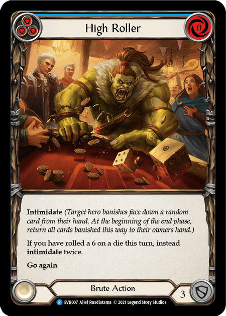 High Roller (Blue) — Everfest Flesh and Blood card by Alief Rusdiatama