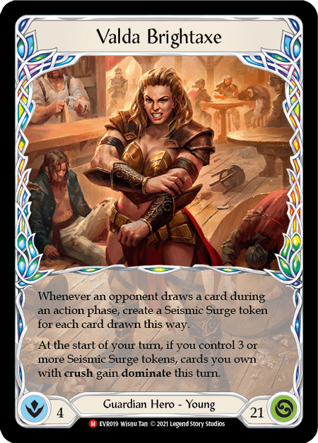 Valda Brightaxe — Everfest Flesh and Blood card by Wisnu Tan