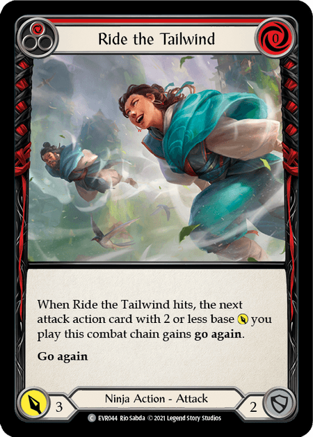 Ride the Tailwind (Red) — Everfest Flesh and Blood card by Rio Sabda