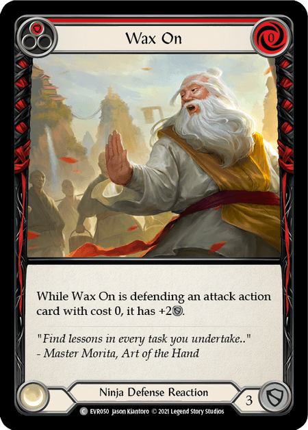 Wax On (Red) — Everfest Flesh and Blood card by Jason Kiantoro