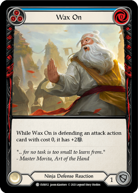 Wax On (Blue) — Everfest Flesh and Blood card by Jason Kiantoro